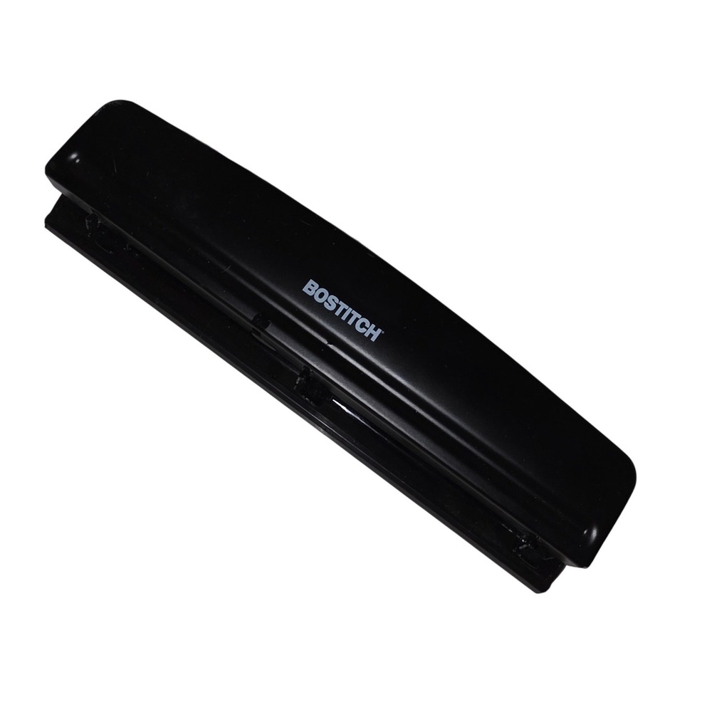 Bostitch 3 Hole Punch Black Metal Office Supplies Desktop Stapler Puncher‎